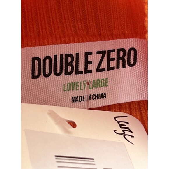 Double Zero Women's Ribbed Turtleneck Sweater Size Large,‎ Orange - Picture 5 of 8